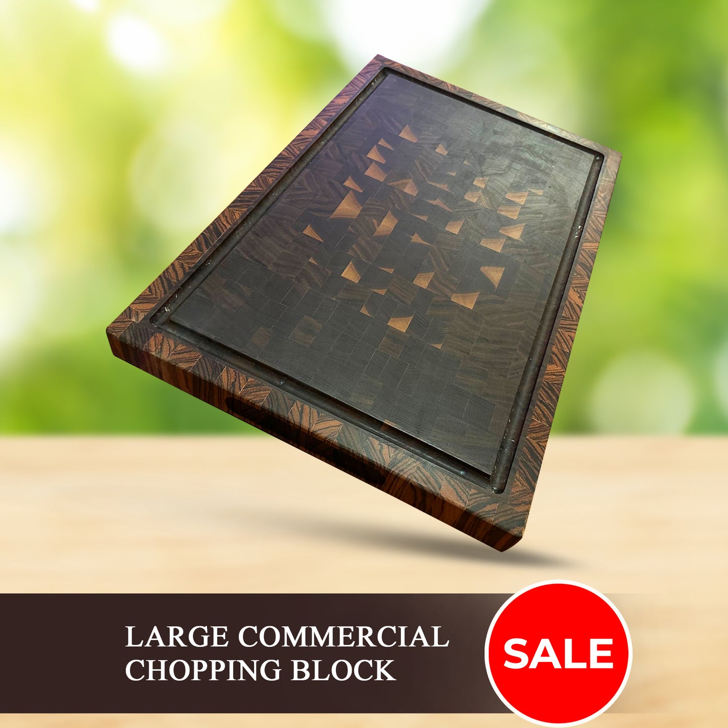 Large commercial chopping block