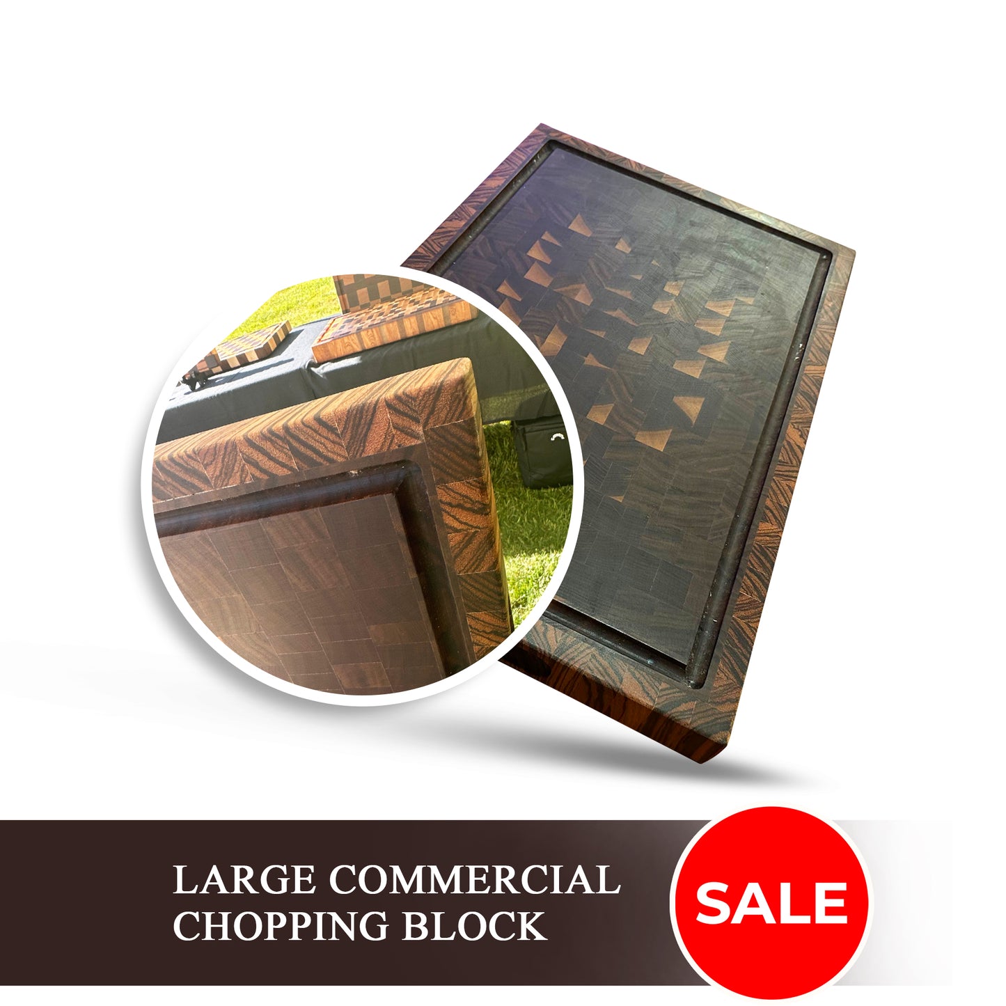 Large commercial chopping block