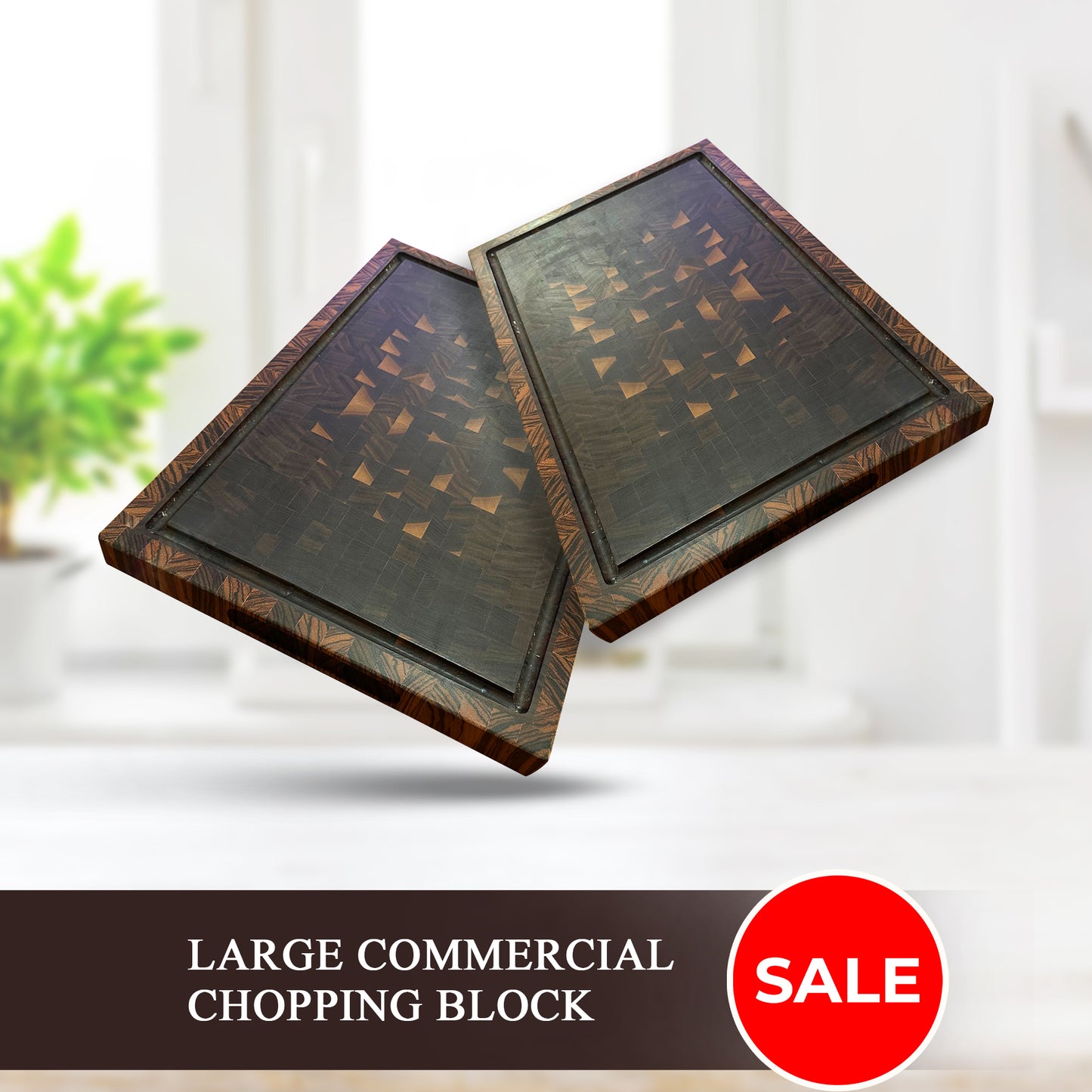Large commercial chopping block