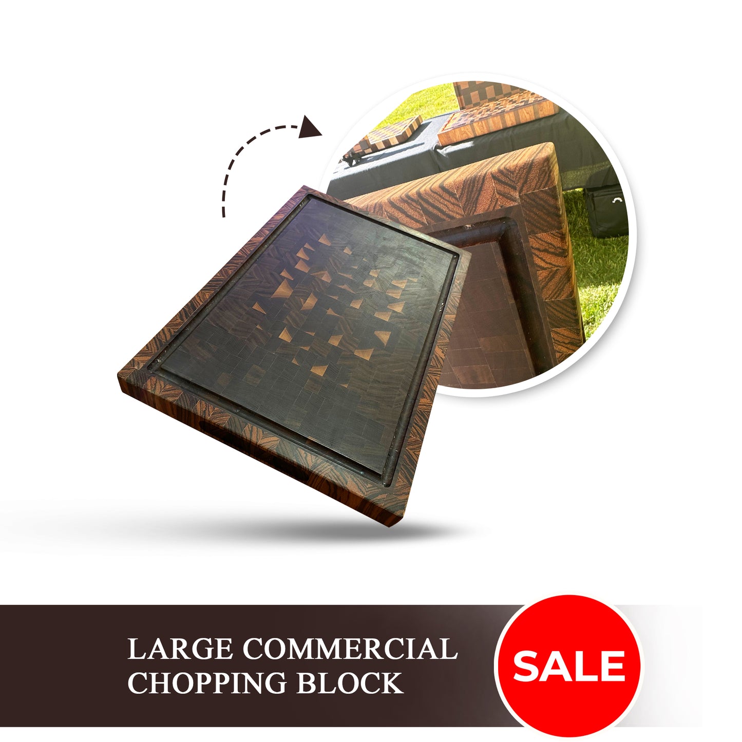 Large commercial chopping block