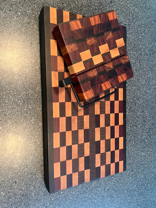 Cutting board and cheese cutter bundle